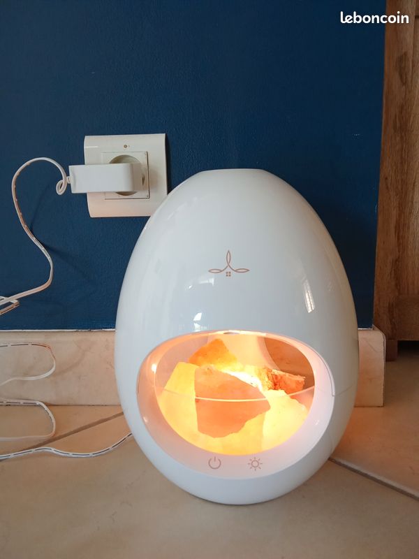 Lampe diffuseur avec cristal de sel de l’Himalaya LED (image 1)