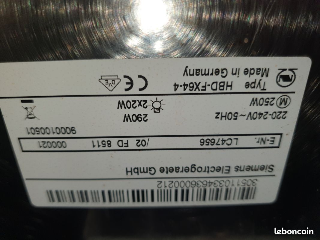 Hotte inox et noir Siemens (image 7)