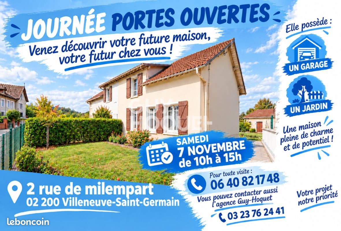 Maison 5 pièces 72 m² · à Villeneuve-Saint-Germain · 72 m² · 136 000 €
