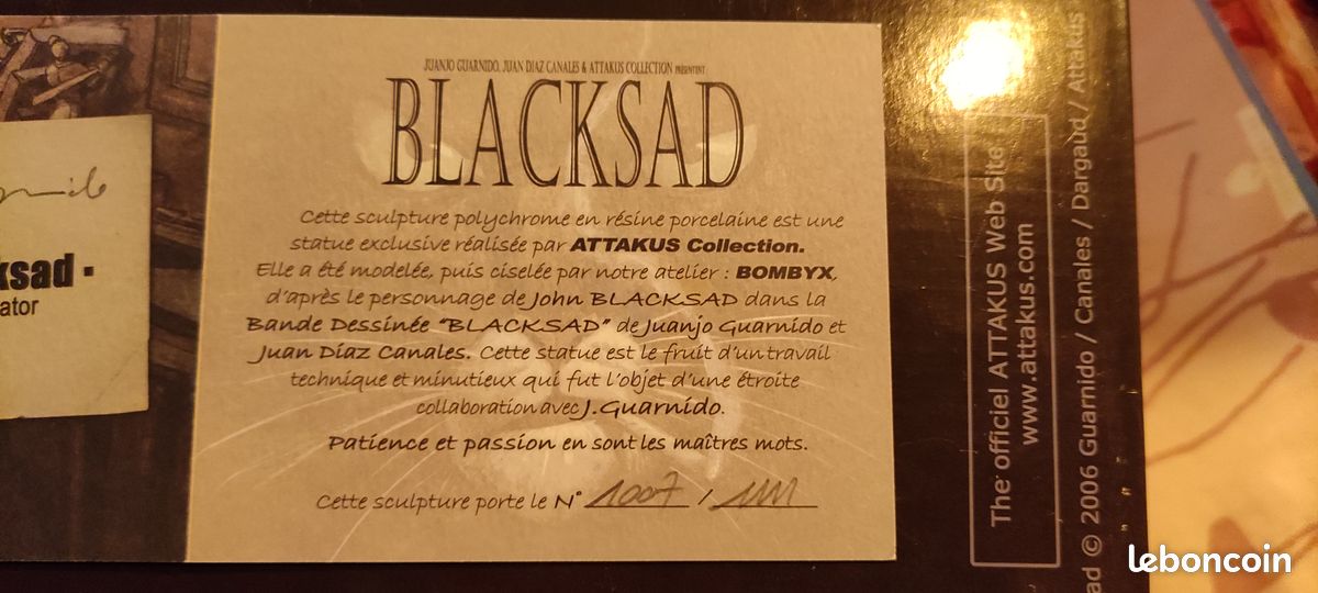 Buste Attakus John Blacksad #3 "Gueule Cassée" B426 - Résine 17cm - Neuf En Boîte