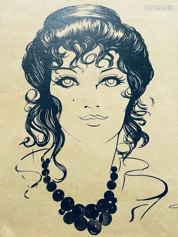 Affiche Vintage De Coiffeur Sur Toile - Décoration Murale Multi-color (neuve)