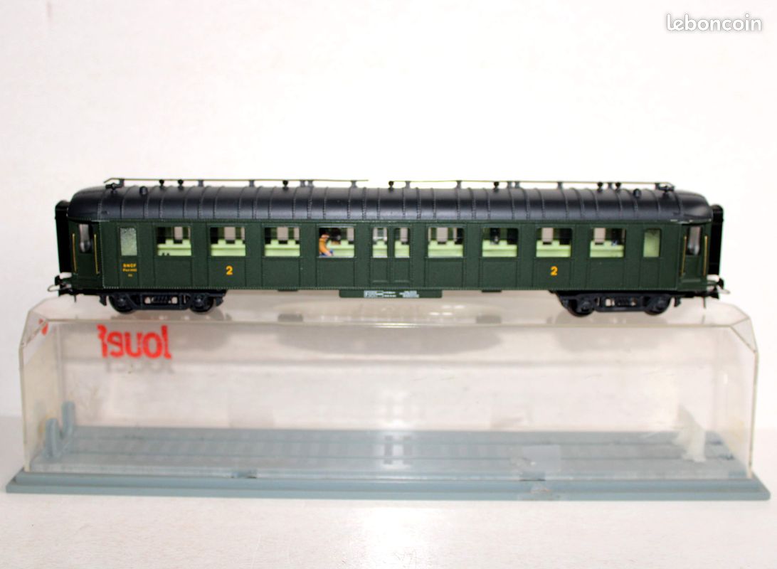 Jouef 5113 Ho – Voiture SNCF Ocem R A B4D 2ème Classe + Fourgon – État Proche Neuf