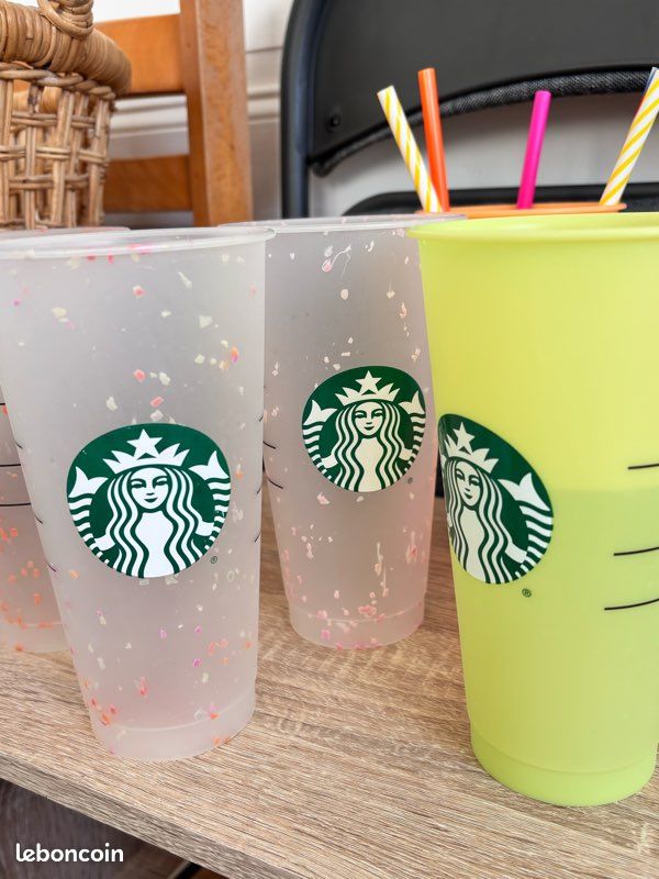 Pailles Réutilisables Starbucks - Lot - Neuf Sous Emballage - Écologique