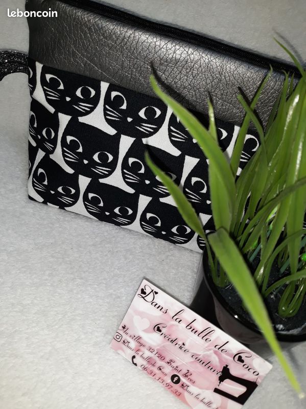 Trousse de toilette " miaou " 27 X 19 cm (image 2)