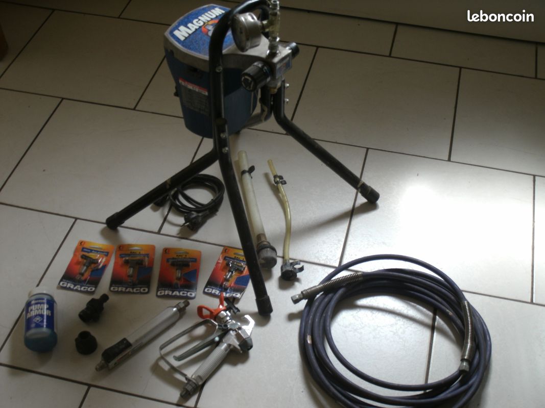 Station peinture Graco 207 bars compact PRO avec pistolet airless et rouleau état neuf (image 3)
