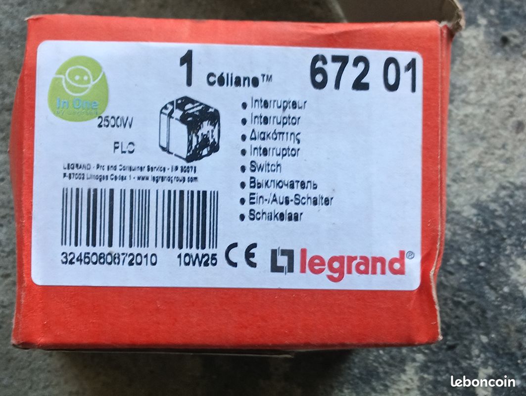 Interrupteur Legrand 672 51 Céliane individuel de volets émetteur-récepteur CPL/IR - Bricolage
