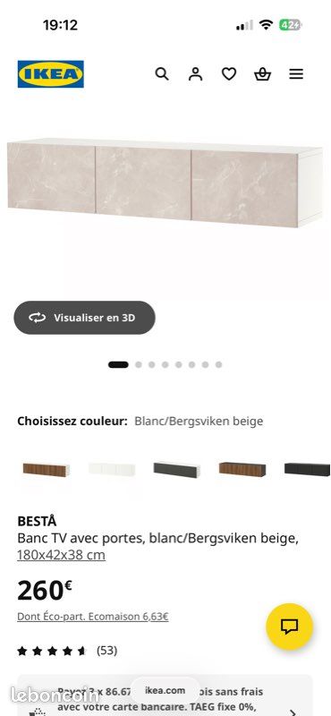 Meuble TV référence BESTA de chez IKEA (image 4)