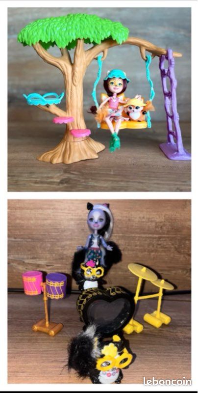 Méga lot D enchantimals 10 poupées avec leurs animaux maison château café et coffrets (image 3)