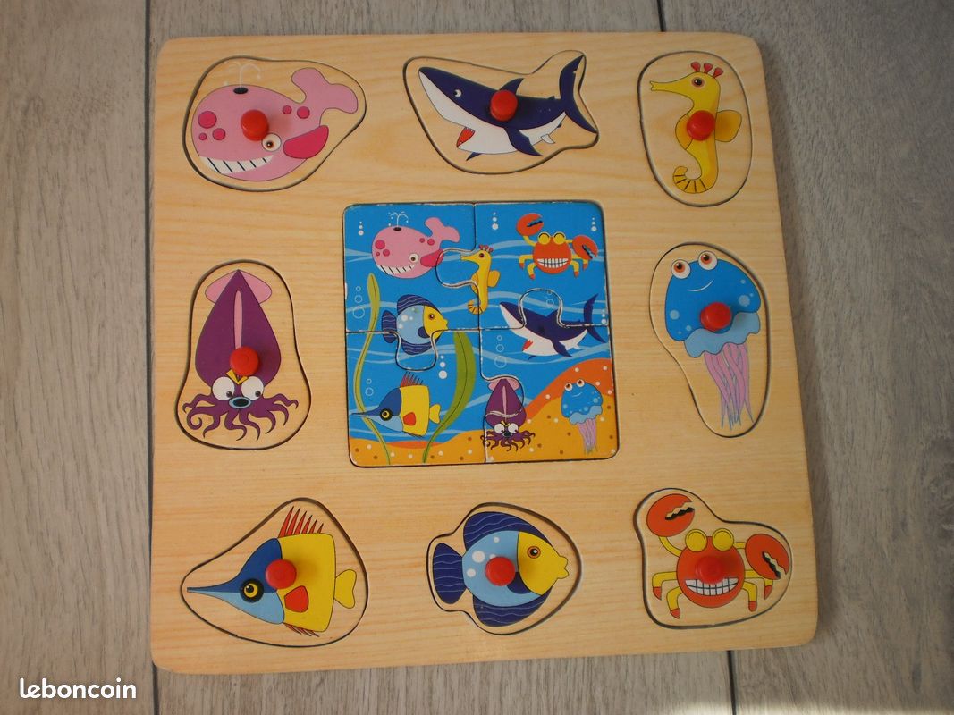 Livraison possible lot de 4 jeux en bois : puzzles et jeux des ombres chinoises (image 8)