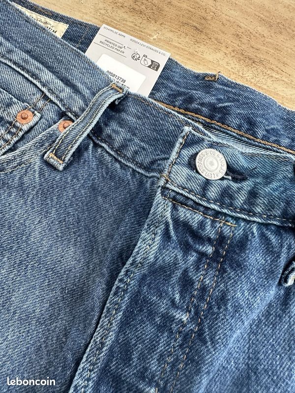 Jean Levi’s 501 Original Homme Bleu W32 L34 – Neuf avec Étiquettes (image 3)