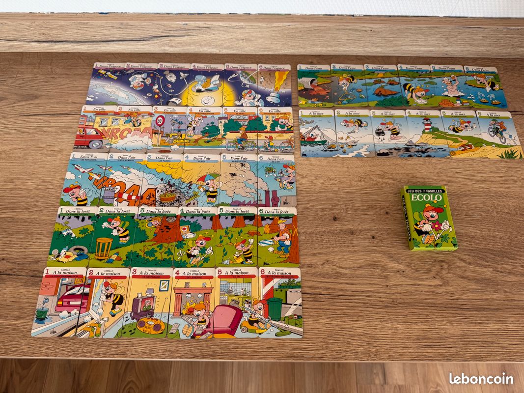 Objets de collection - Ensemble jeux des 7 familles (MARMOUSET, ECOLO, ELEPHANT BLEU, BONNE NUIT LES PETITS) + jeu de 54 cartes TARZAN DISNEY (image 5)
