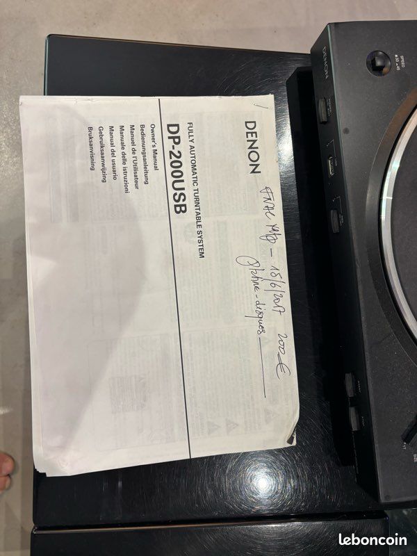 Platine vinyle DENON DP-200USB – Très peu utilisée (image 2)