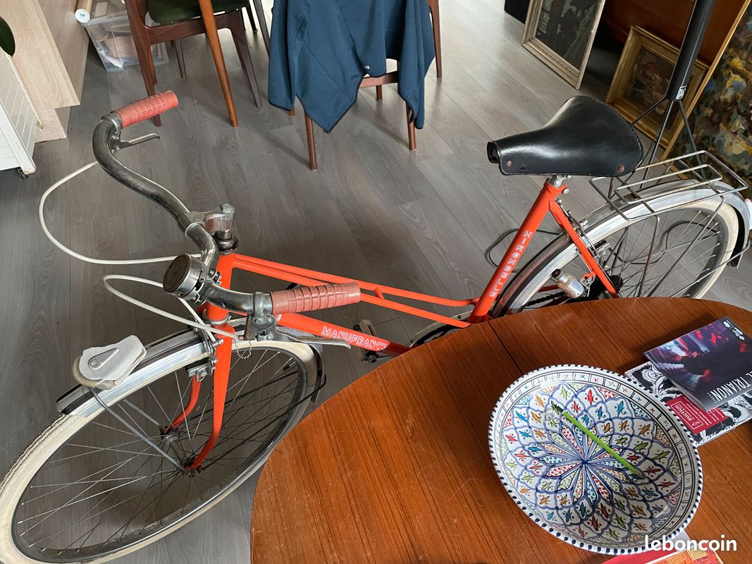 Vélo Ville Vintage Manufrance T53 Restauré – Bleu, Pour Femme, équipé Simplex (eroica)