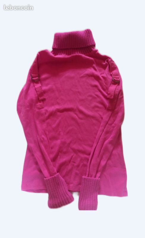 Un pull rose col montant taille 38 CAMAIEU (image 1)