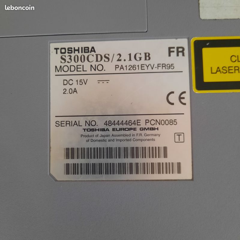 PC portable vintage Toshiba Satellite (image 6)