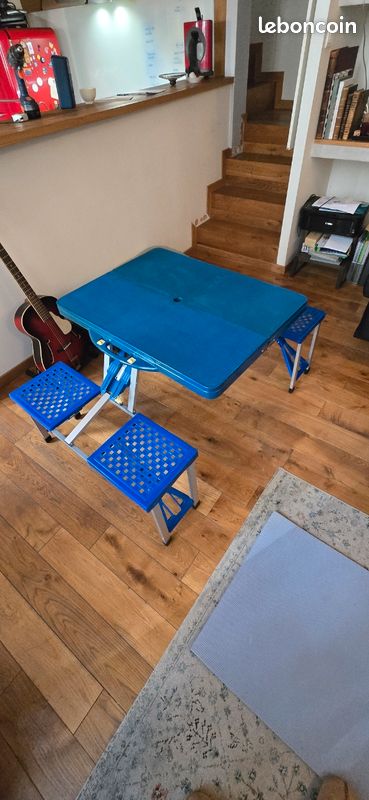 Table de camping pliante Wiltec rétro vintage (image 1)