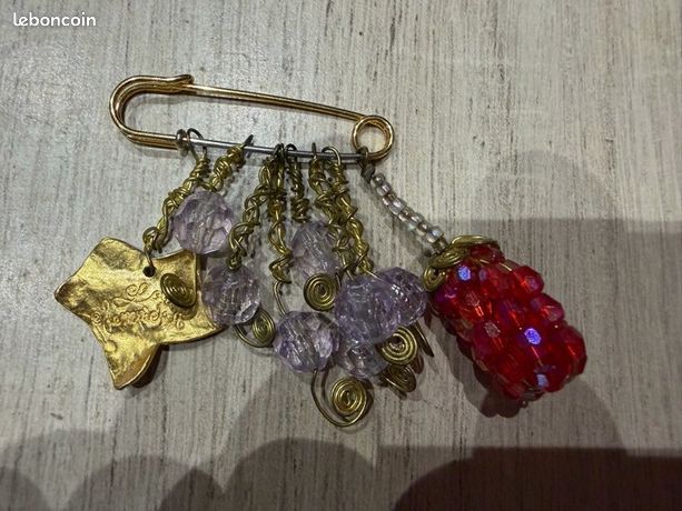 Broche Lolita Lempicka - Longueur 6 Cm - Métal - Occasion - Bijou Vintage Et élégant