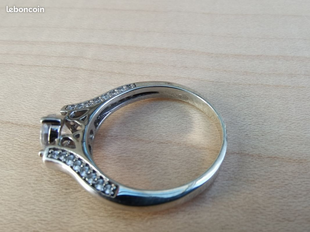 Bague En Argent Massif 925 - Taille 60 (20.0 Mm), Couleur Argenté, Occasion
