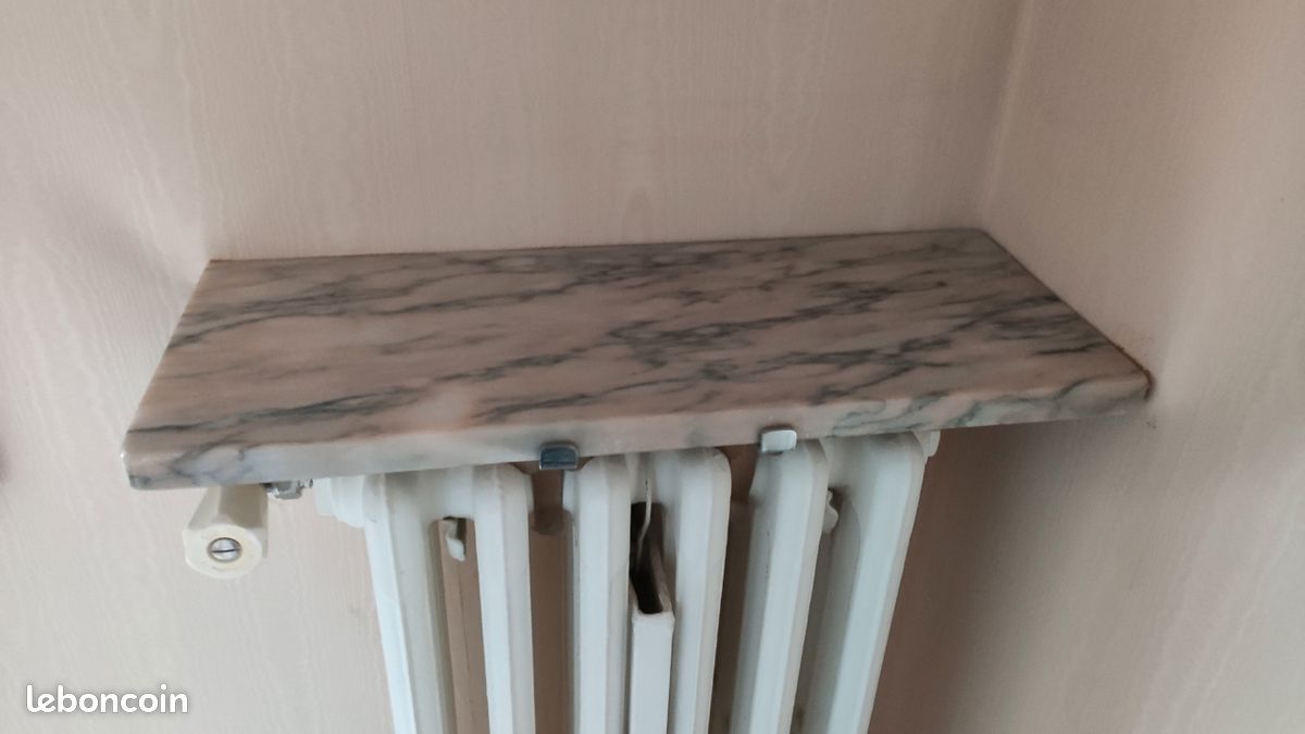 Tablettes / dessus de radiateur en marbre avec supports TBE (image 9)