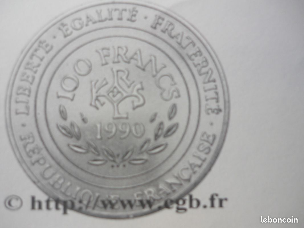 Piece de 100 franc en argent (image 2)