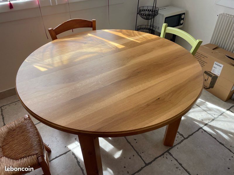 Immobilier cuisine table chêne massif (image 2)