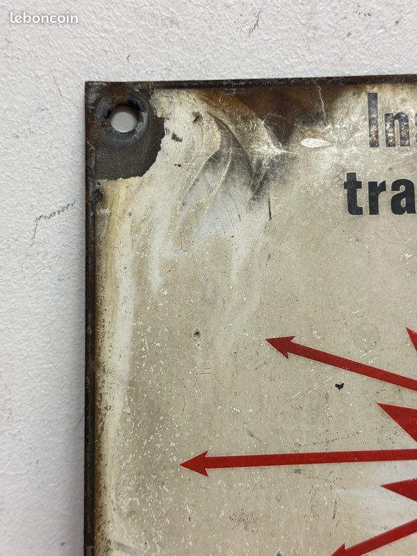 ANCIENNE PLAQUE NON émaillée de signalisation SNCF 204 ZEP EUR 1,00