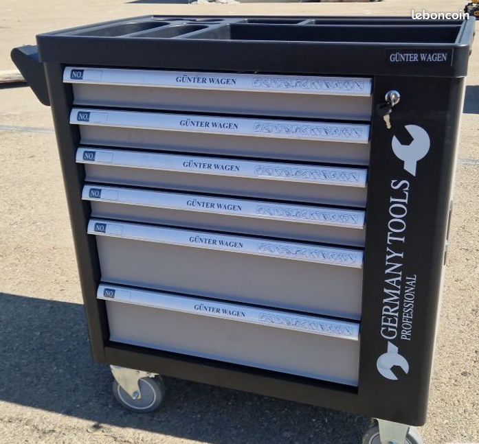 🔧 servante d'atelier günter wagen "germany tools professional" – 4 tiroirs garnis + 2 tiroirs libres – neuve – 900 (image 1)