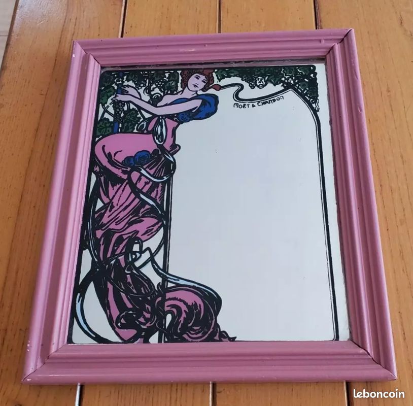 Miroir Mural Art Nouveau Mucha – L'Éclat Du Jour – 51x20 Cm – Occasion