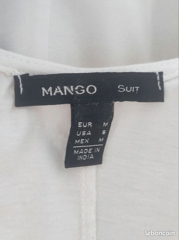 Robe nuisette mesh dentelle blanc ivoire vintage / Mango Suit - 38/M (image 10)