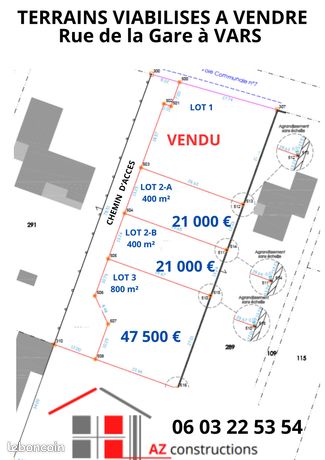 Terrains à construire viabilisés