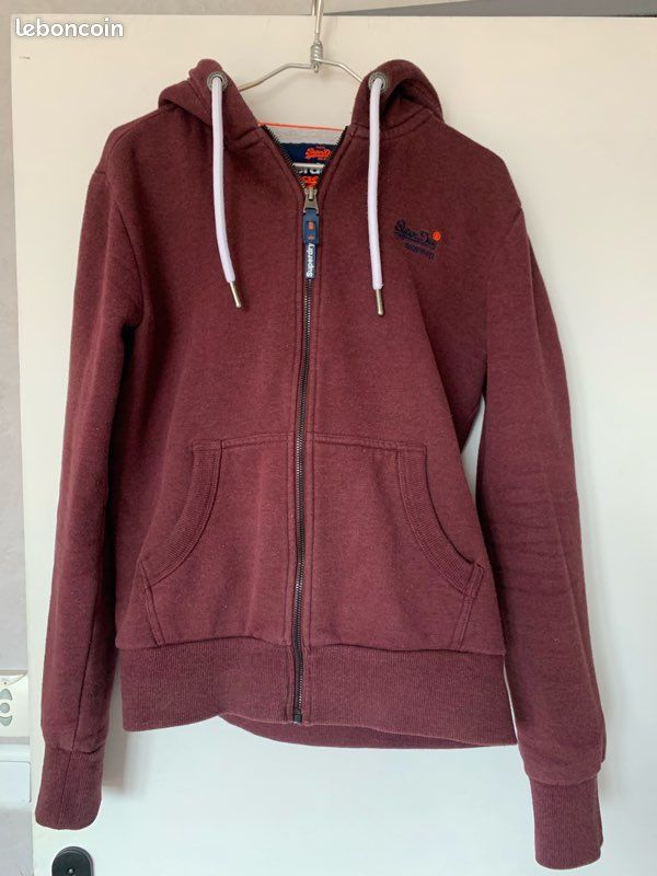 Gilet/pull Sans Manches Geoffrey Beene Sport - Bordeaux, Soie Mélangée, Extensible, Taille L Occasion