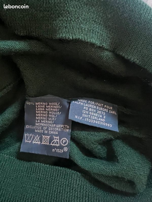 Pull ZAPA Vert Sapin Avec Volants Sur Les épaules - Taille S - Occasion Très Bon état