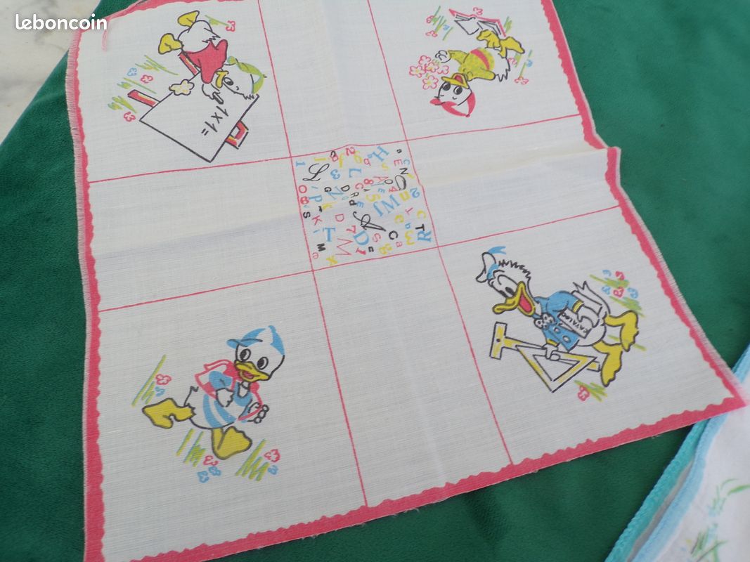 Lot mouchoirs anciens enfants (image 5)
