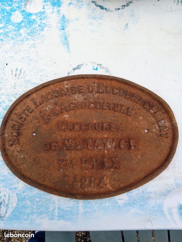 Plaque de boucherie concours agricole 1994 ancienne - Collection