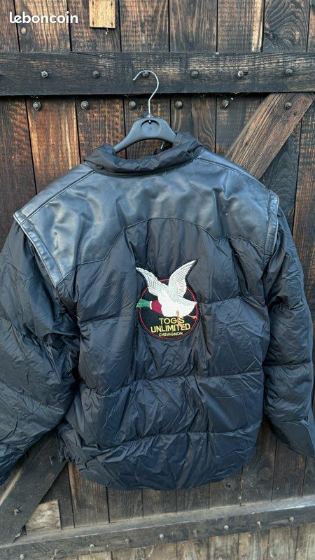 Doudoune Vintage Homme Chevignon Verte - Taille XL - Occasion Très Bon état