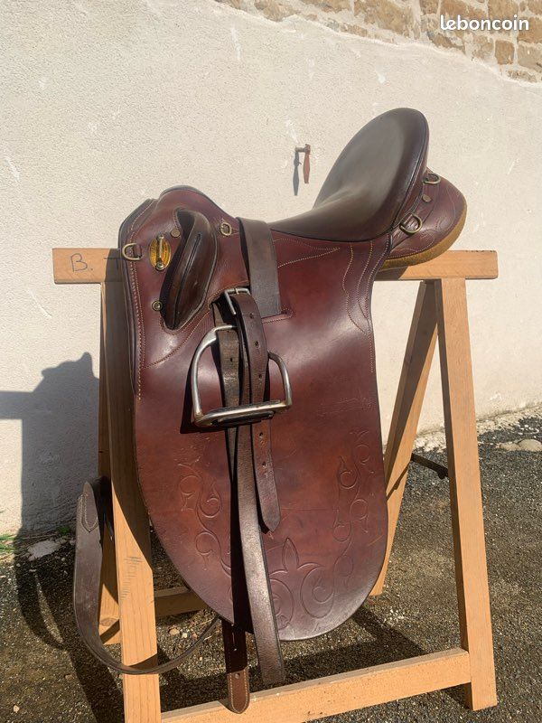 Kit de selle australienne en cuir marron WILDRACE avec