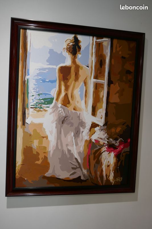 Impression sur Toile 70x50cm Tableaux Image Photo femme acte