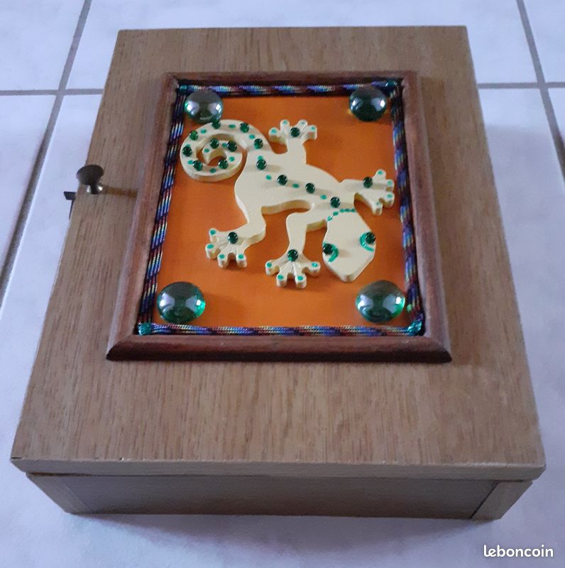 Boîte à clefs exotique : gecko (création artisanale) (image 2)
