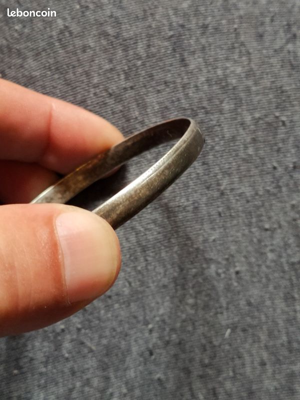 Bracelet Jonc Ancien En Argent Massif 925 - Occasion - Bijou Vintage