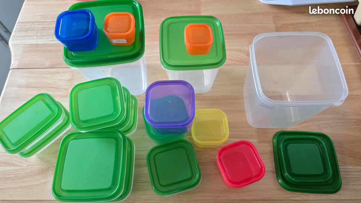 Lot de 18 conteneurs plastique pour cuisine (image 1)