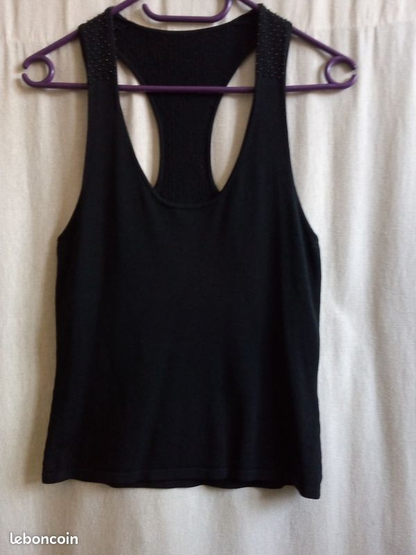 Débardeur maille noire (image 1)