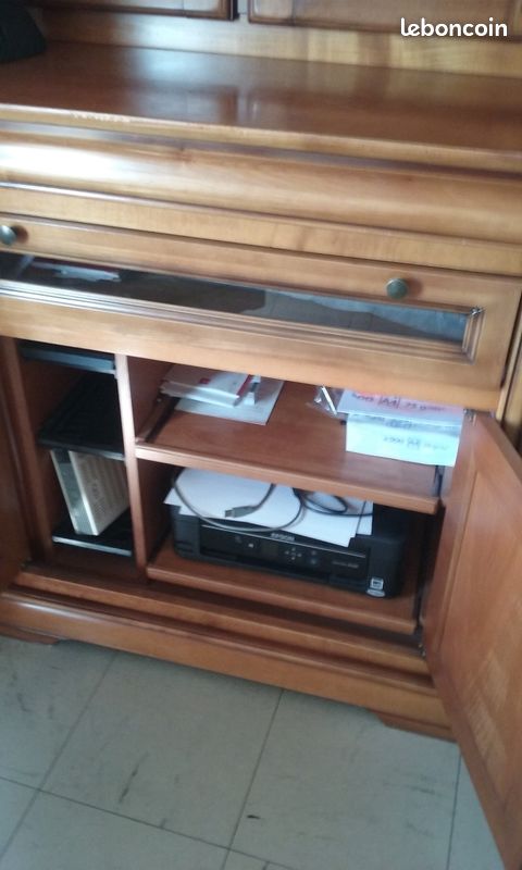 Meuble ordinateur +vitrine (image 1)