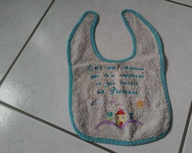 Bavoirs Maternelle 100 % Coton Avec Toile AIDA à Broder, 25 X 34 Cm, Set De Bavettes Personnalisables "Io Mi Chiamo", Fabriqué En Italie – 3 Pièces Enfant Mâle