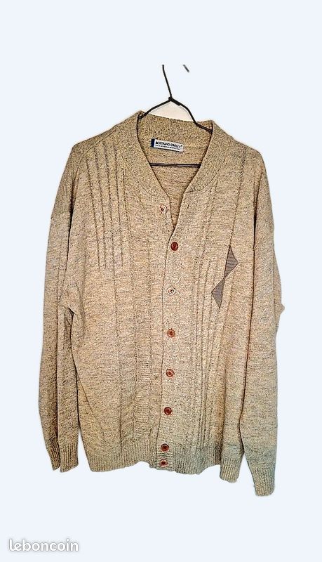 Gilet/cardigan Beige Tempo Real Taille XXL - Laine Mélangée - Neuf Avec étiquette (prix D'origine 51,95€)