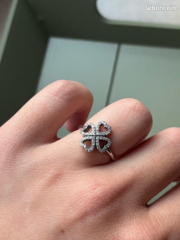 Bague trèfle argent 925 taille 54 Montres Bijoux