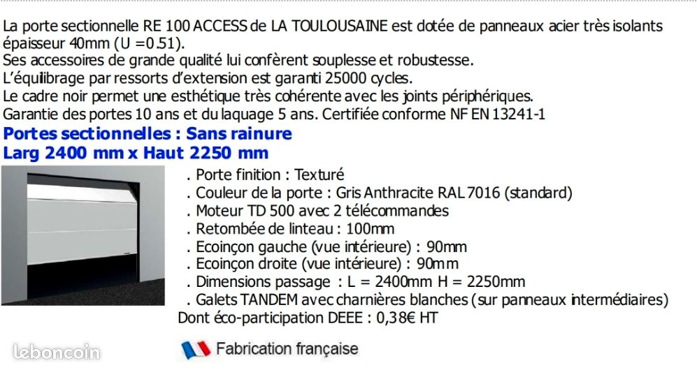 Porte sectionnelle (image 1)
