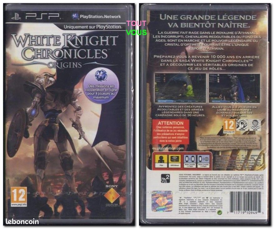 PSP (6) - TALES OF ETERNIA à WHITE KNIGHT CHRONICLES ORIGINS (image 12)