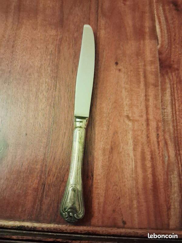 Christofle France couteau en métal argenté (image 1)