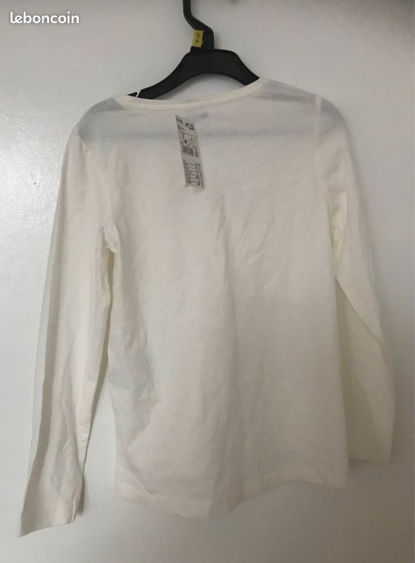 T-shirt blanc manches longues (image 4)
