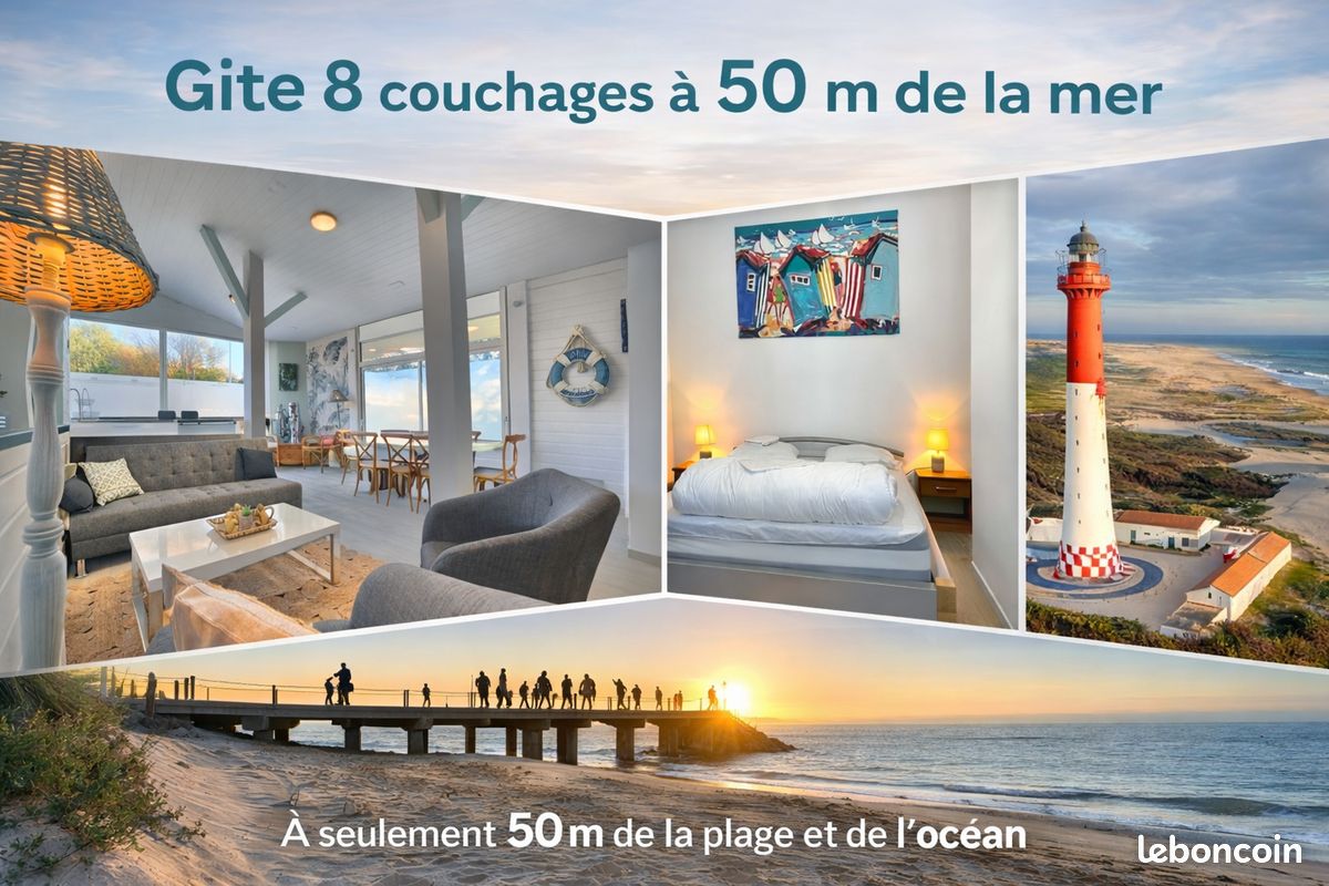 A 50 m de la mer - Gîte privatif 8 couchages - Plages, Commerces et Activités à pied (image 1)